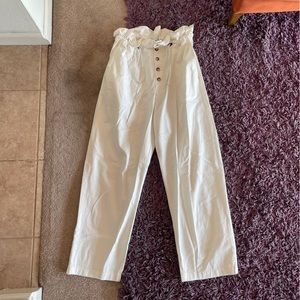 Urban Outfitters white paper bag pants